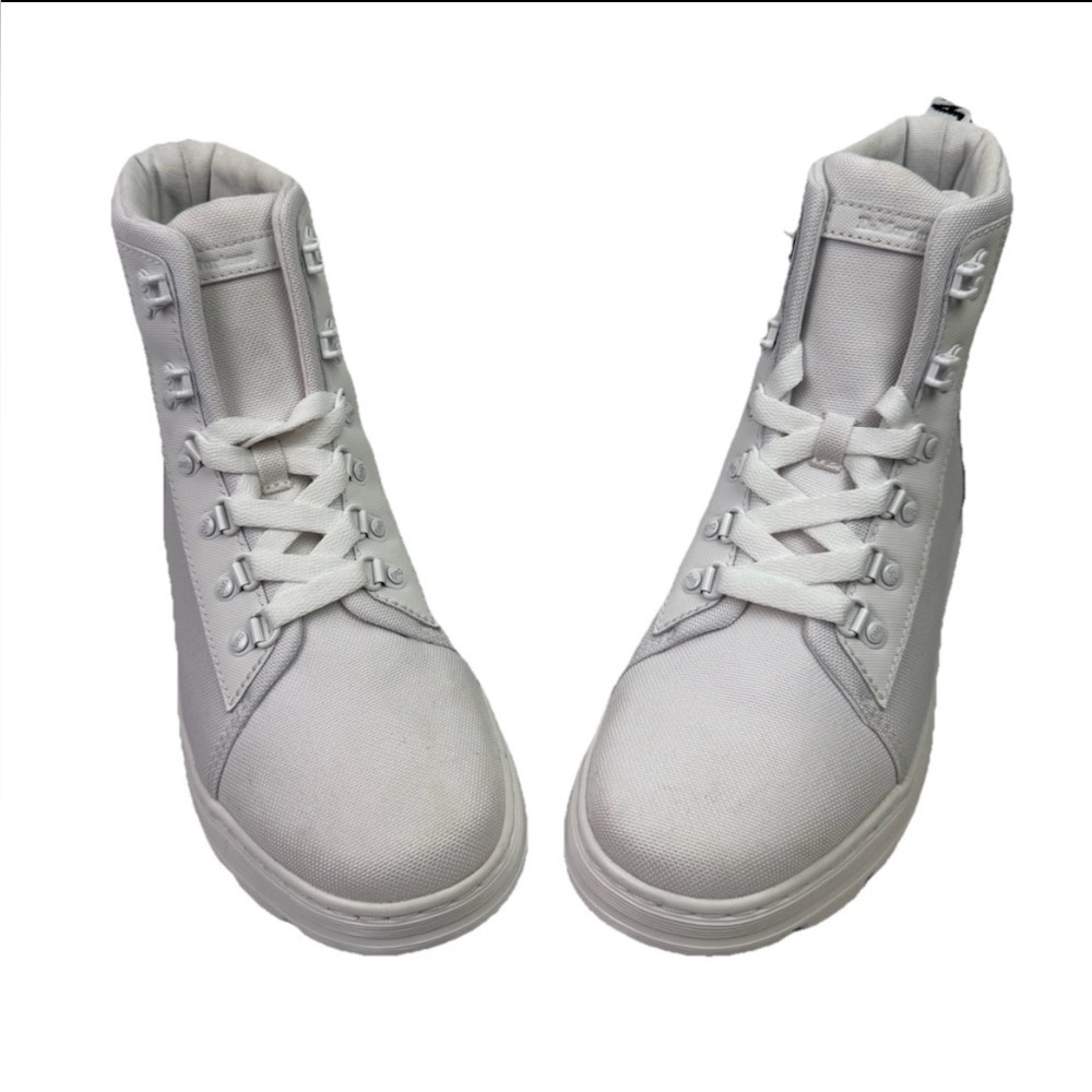 Dr. Martens Doc’s DM’s Women’s 10 Combs Poly Casual Lace Up Boot White Ajax Doc